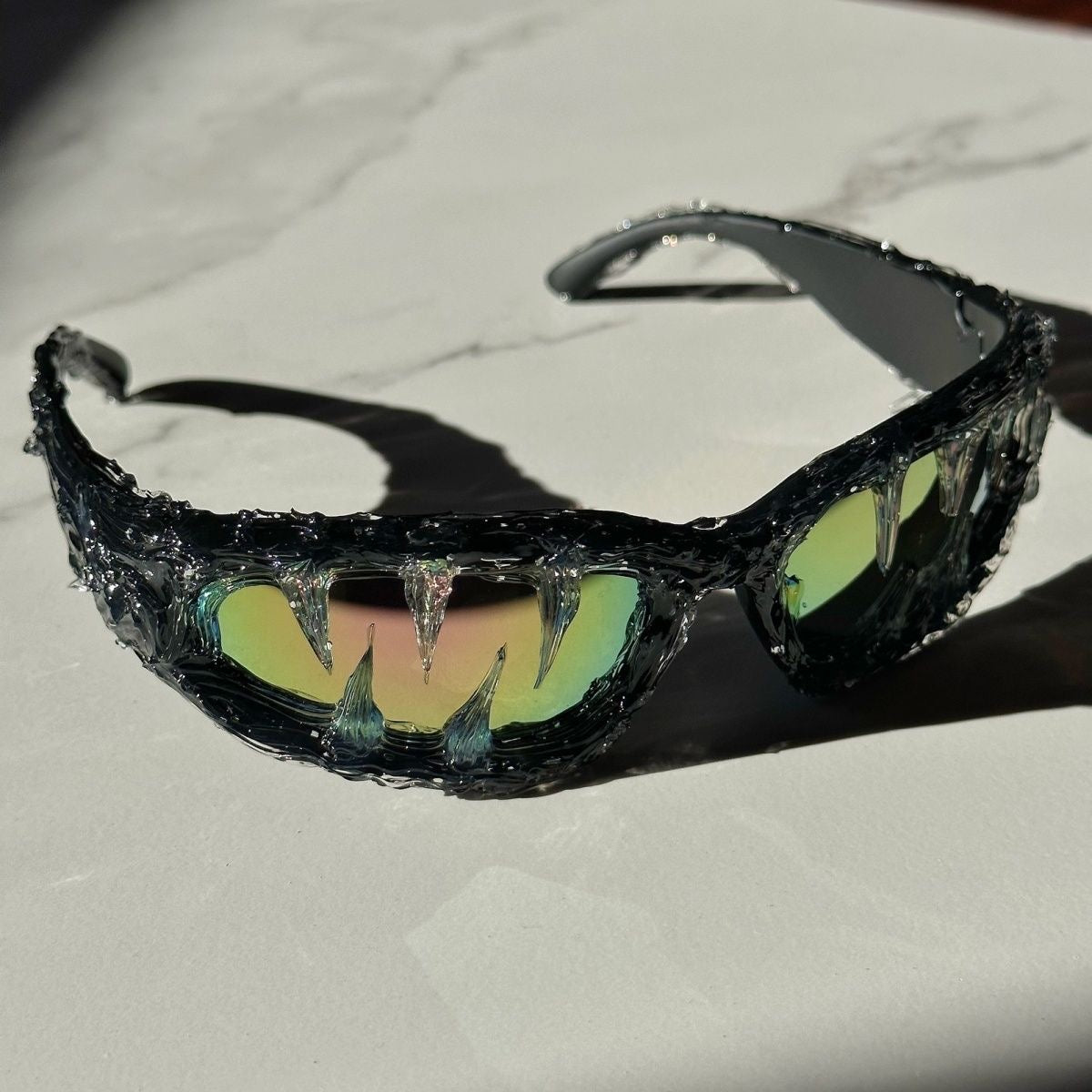 Handmade Drip Sunglasses(Green)