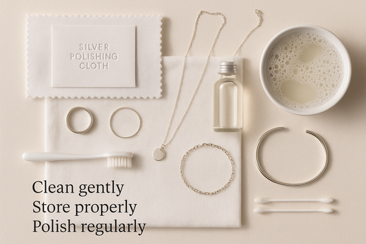 About the care of silver jewelry
