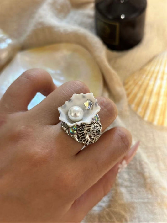 Handmade Conch Ring（Adjustable size）