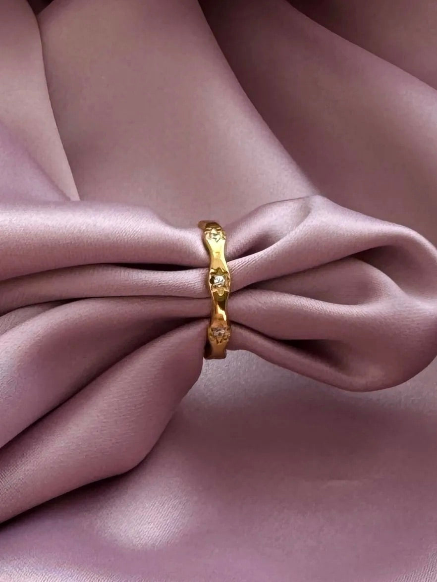 Golden Ripple Ring｜18k Gold