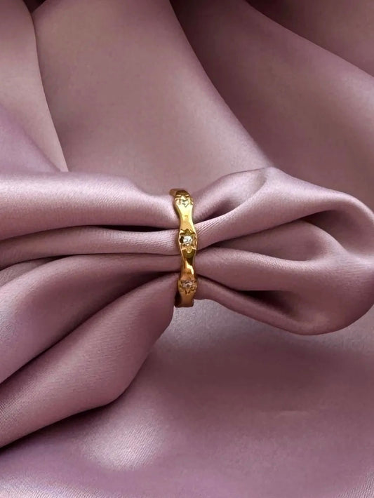 Golden Ripple Ring｜18k Gold