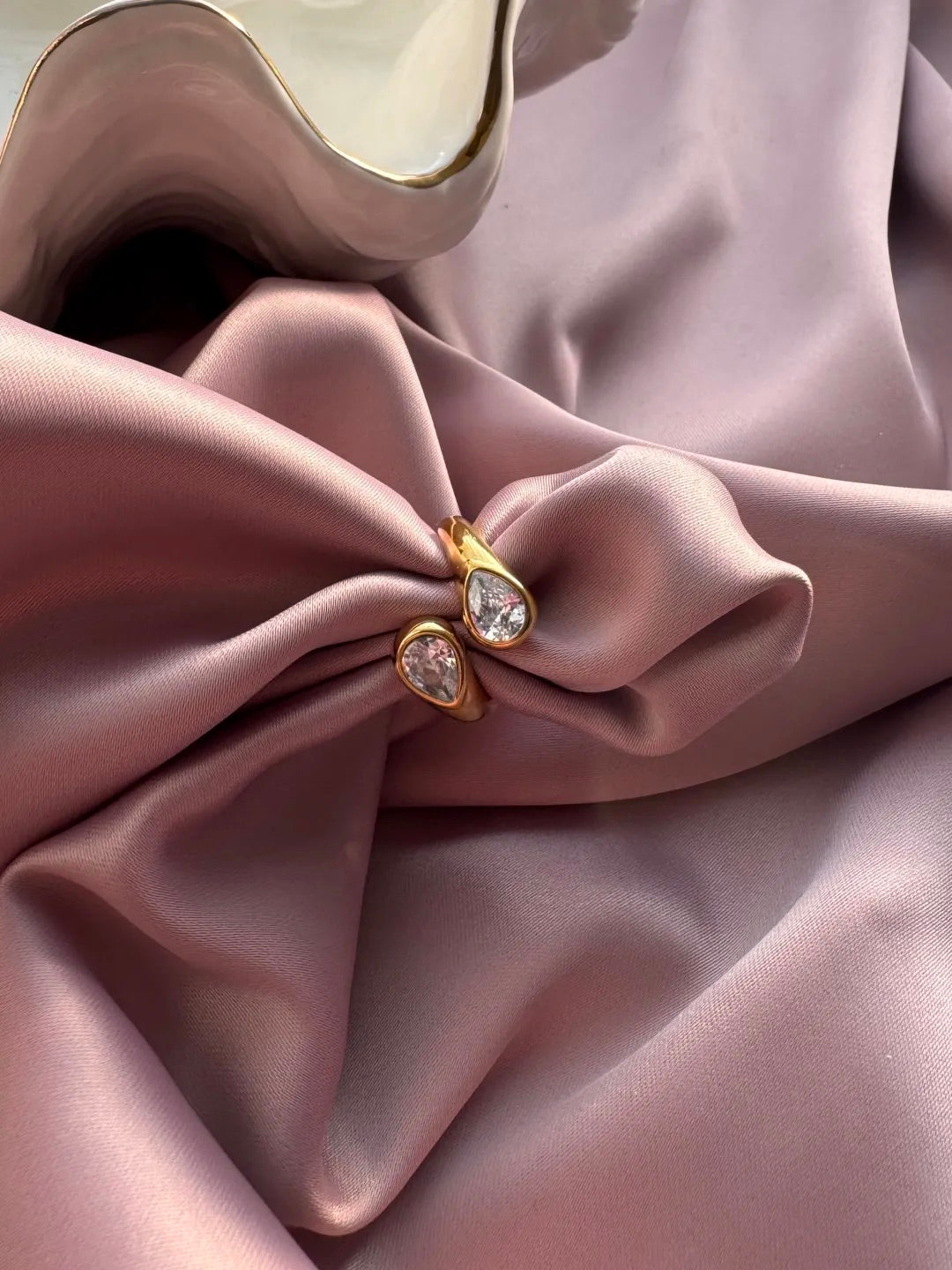 Twin Sunlight Ring ｜18k Gold