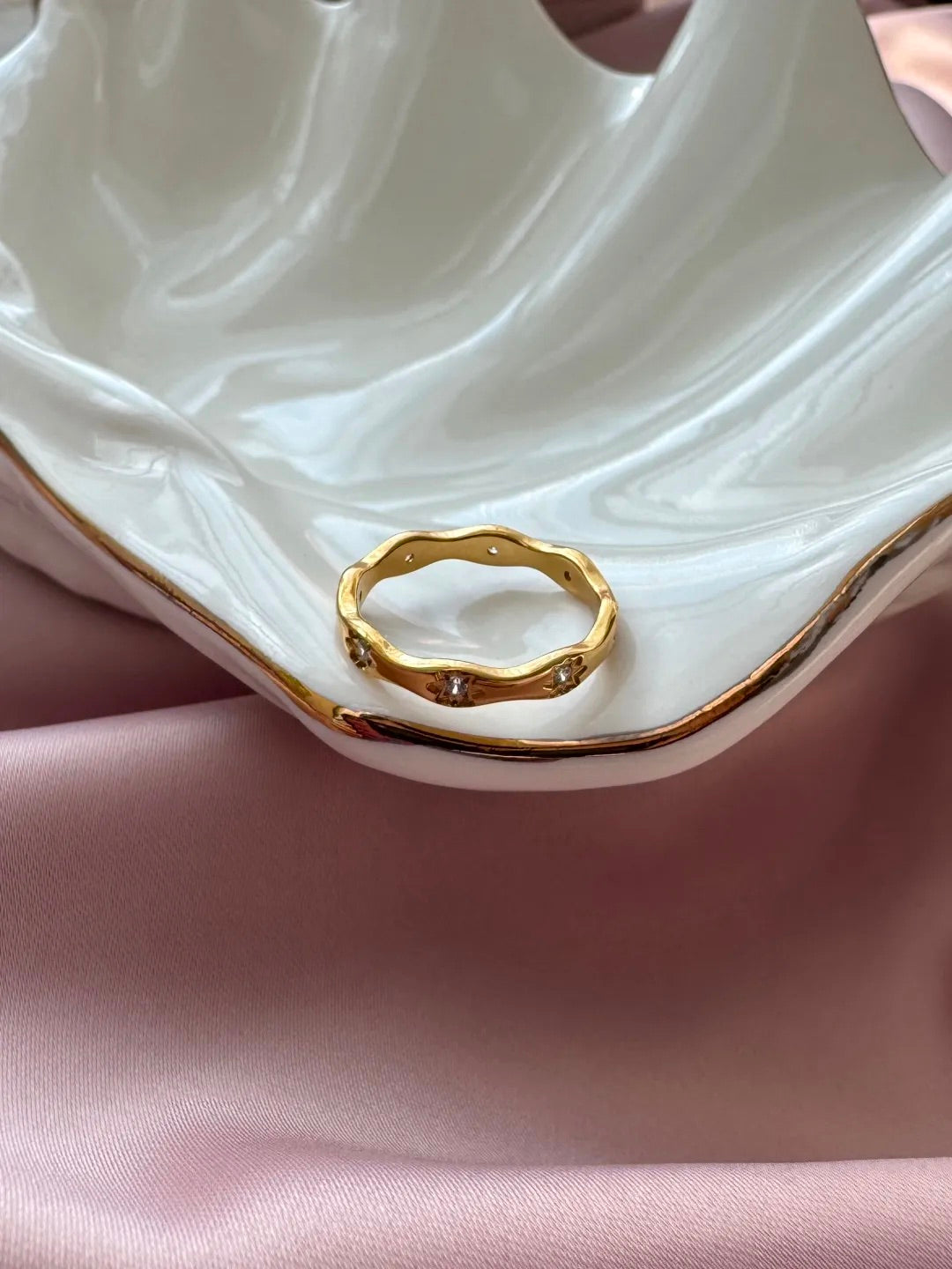 Golden Ripple Ring｜18k Gold