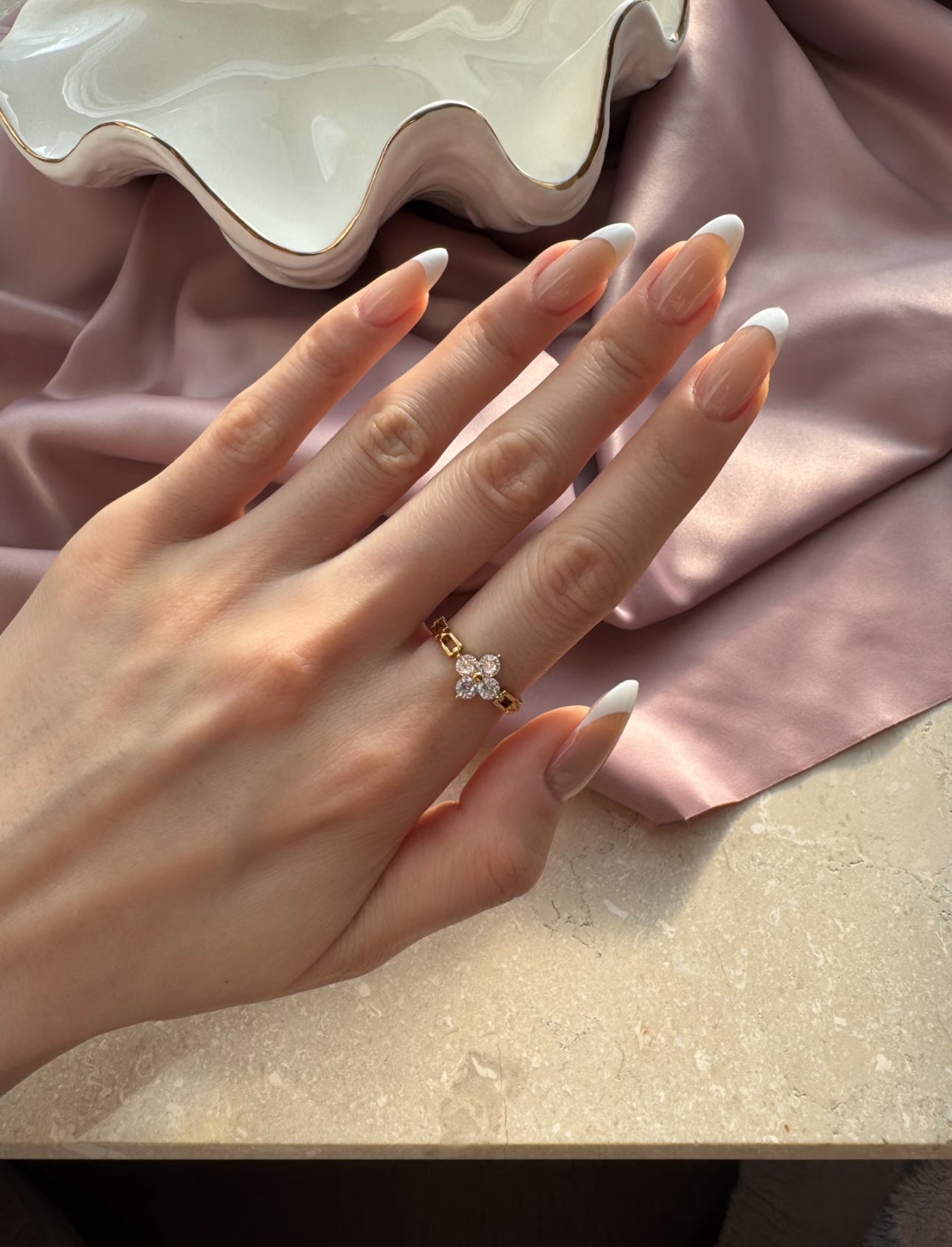 Cross Bloom Ring｜18K Gold