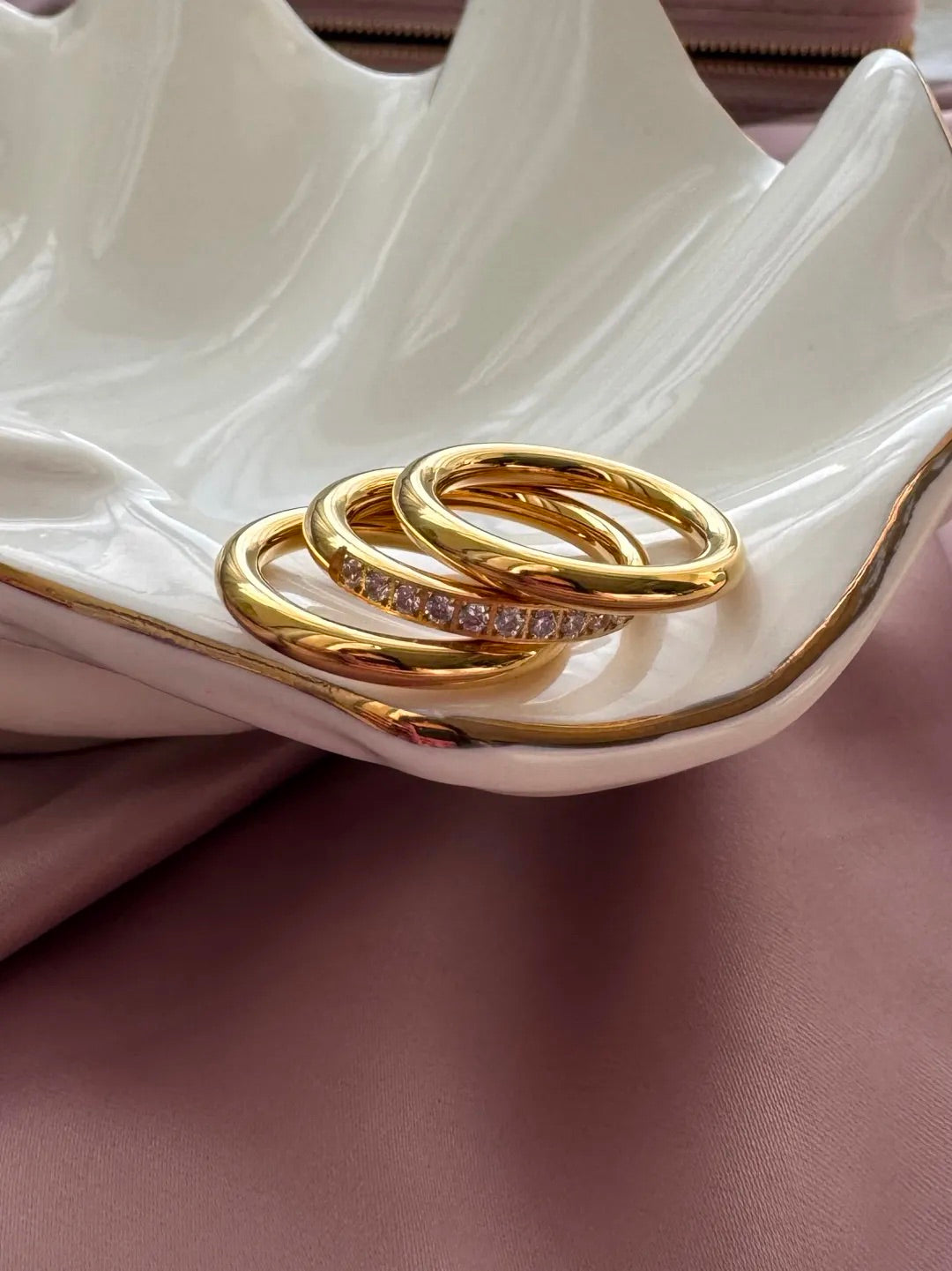 Golden Trio Ring｜18k Gold