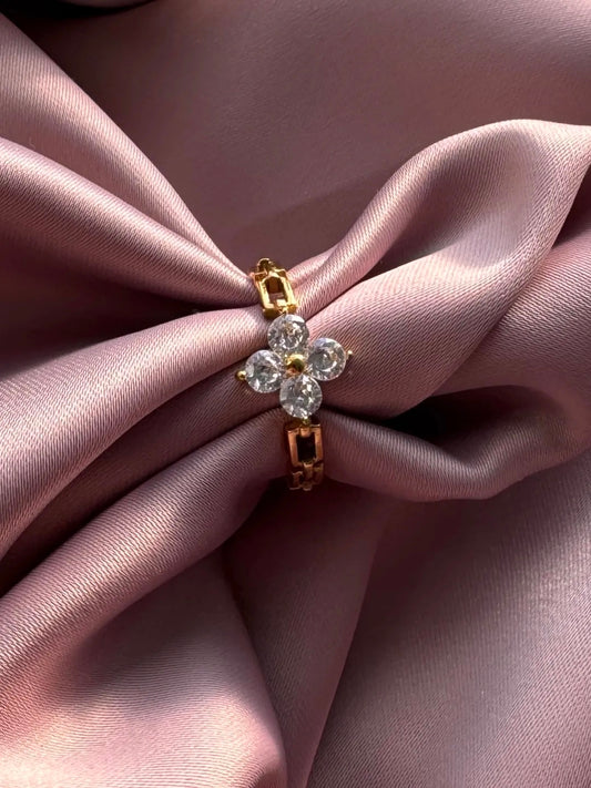 Cross Bloom Ring｜18K Gold
