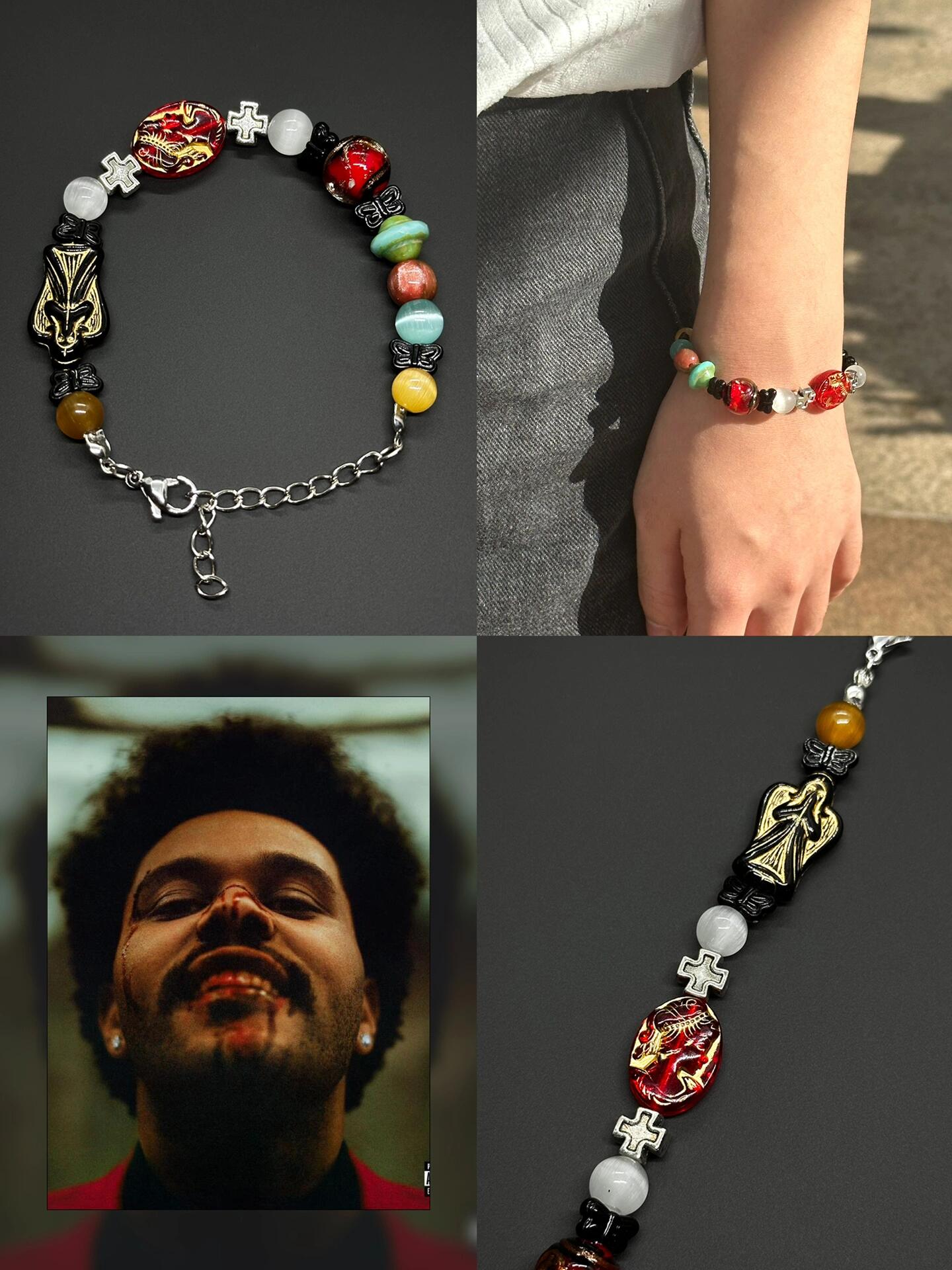 404CLVB Handmade Bracelet-“Blinding Lights”🐦‍🔥